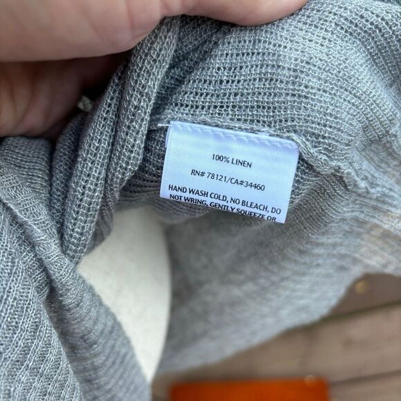 Eileen Fisher Linen Delave Knit V-Neck Vest NWT - Picture 7 of 7